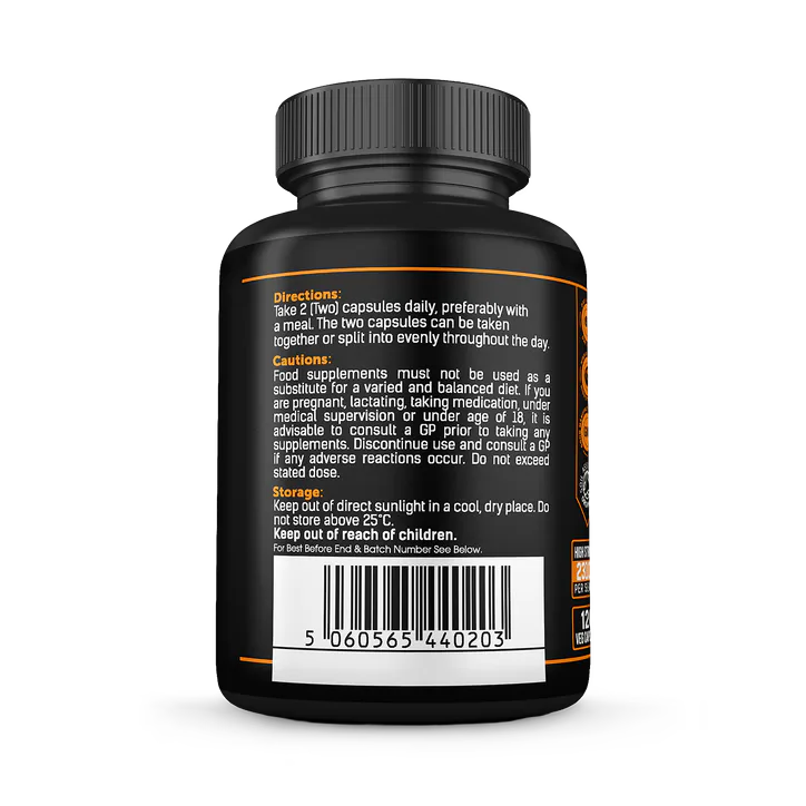 SS Sport Supplies Organic Ashwagandha boosted with KSM-66, Turmeric, Ginger and Black Pepper detail 2