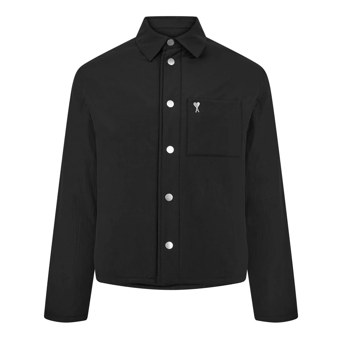 Ami Paris Men's Ami de Coeur Padded Water-Repellent Long Sleeve Overshirt
