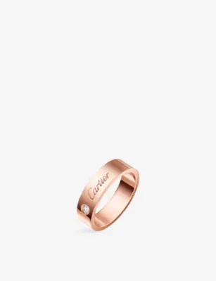 CARTIER C de Cartier 5mm 18ct Yellow-Gold and 0.04 Brilliant-Cut Diamond Wedding Ring - 45mm detail 2