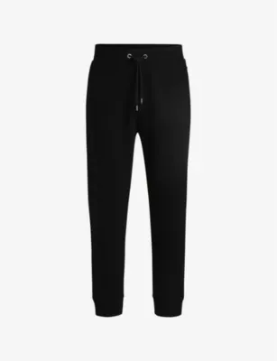 BOSS Drawstring-waist slim-fit tapered-leg cotton-jersey jogging bottoms