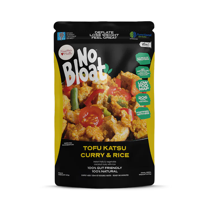 NO BLOAT Tofu Katsu Curry & Rice 4 x 50g Pouches