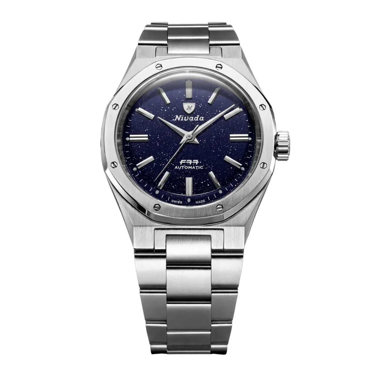 Nivada Grenchen F77 MK2 38mm Mens Watch Blue