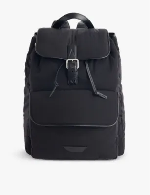 BOTTEGA VENETA Nylon Intrecciato brand-patch woven backpack