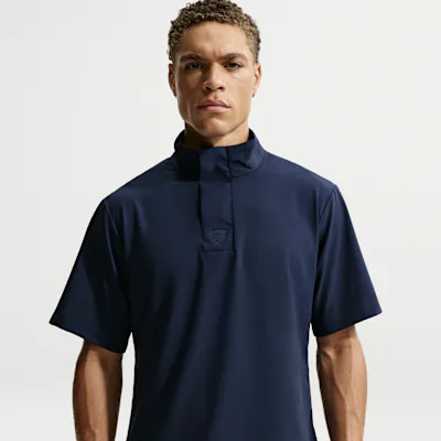 Nike Tailored Performance Men's Dri-FIT Loose Short-Sleeve Golf Windshirt - College Navy/College Navy/College Navy