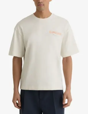REISS Calvino Graphic-Print Relaxed-Fit Cotton T-Shirt detail 2