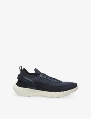 BOSS Branded Woven Trainers - Open Blue - EUR 41 / 7 UK MEN