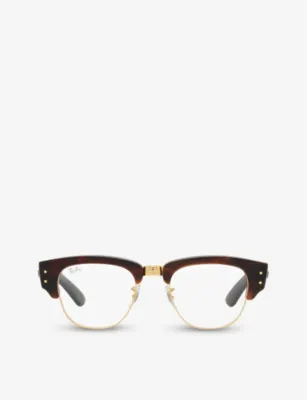 RAY-BAN RX0316V Mega Clubmaster square-frame tortoiseshell optical glasses