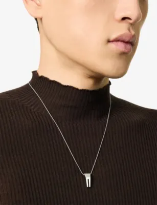 RICK OWENS Mini Open Trunk Brass Necklace detail 2