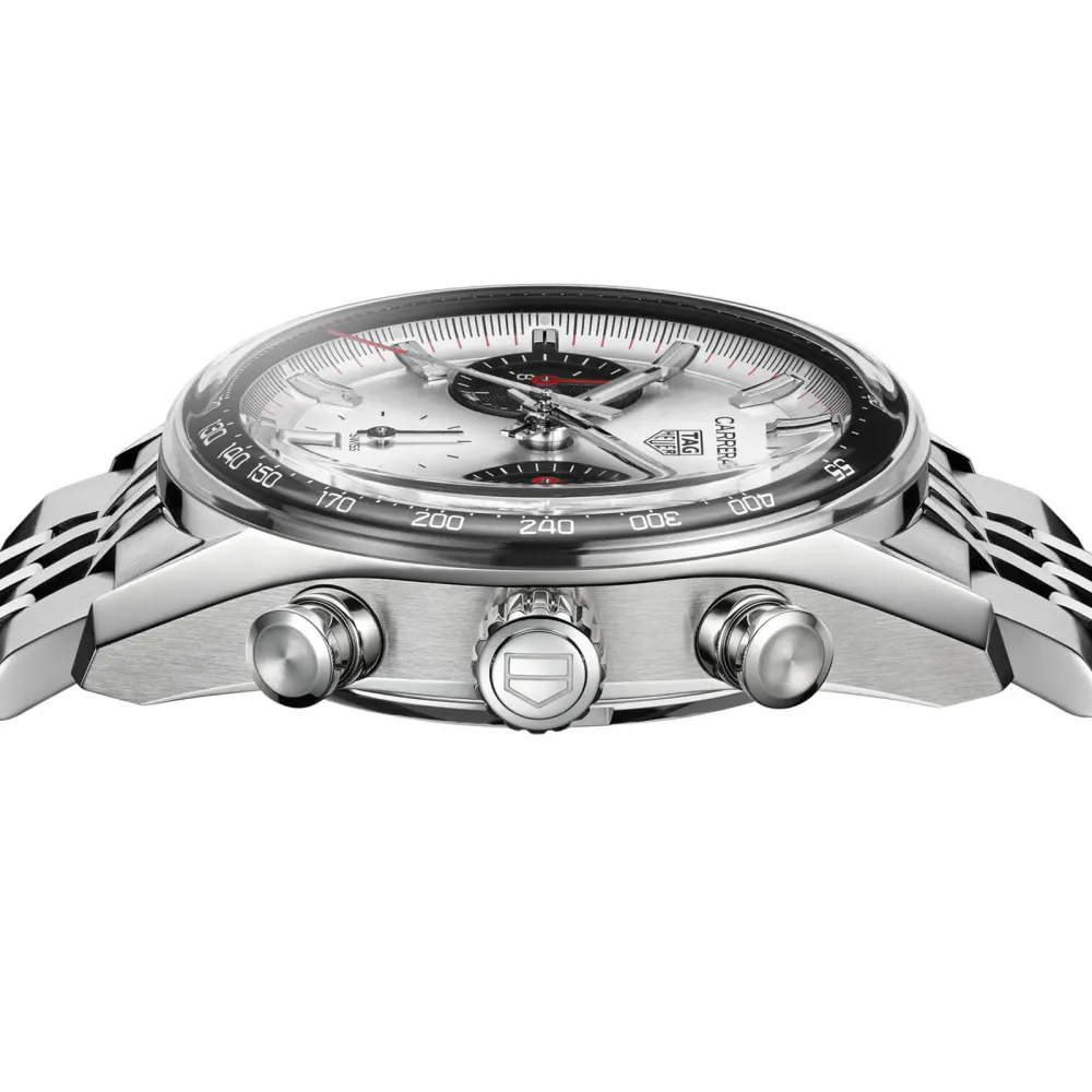 TAG Heuer Carrera Chronograph 39mm Mens Watch Silver detail 3