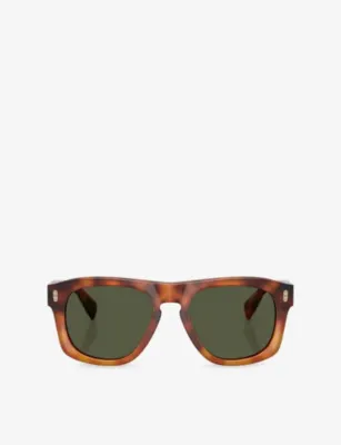 BRUNELLO CUCINELLI BC4026S Pillow-Frame Acetate Sunglasses