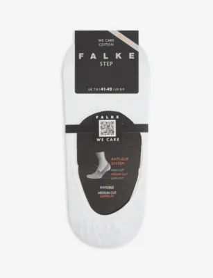 FALKE Step medium-cut invisible cotton-blend socks - 9-9.5 in WHITE – Mens | Underwear & socks | Socks | Invisible Socks