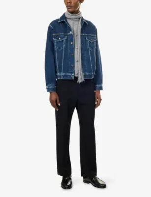 TOTEME Indigo-Wash Denim Jacket in INDIGO, additional product view 2