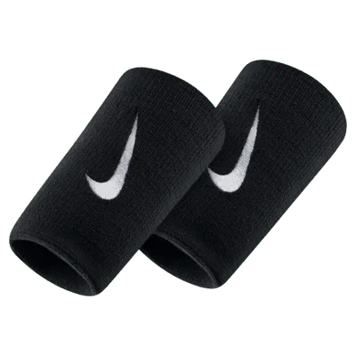 Nike NikeCourt Premier Double-Wide Wristbands - Black/White in Black/White – Nike men's and unisex