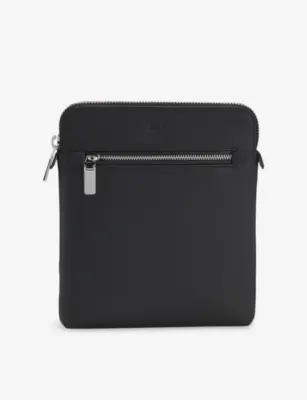 BOSS Logo-Debossed Leather Cross-Body Bag