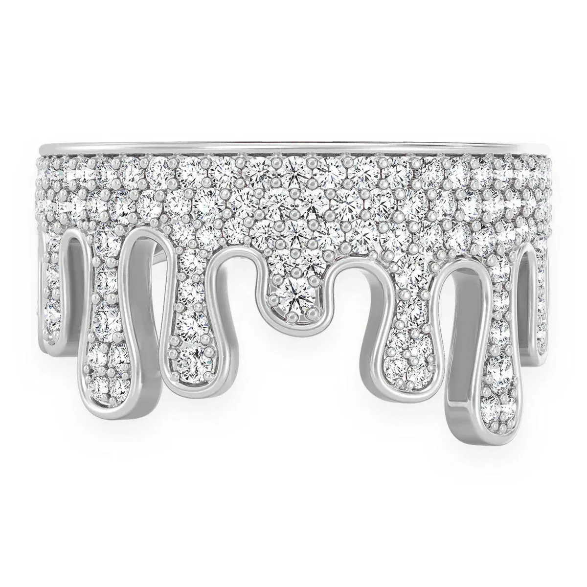 For Him Diamond Drip Ring in 1.40ctw / White Gold / Natural Diamond – Ring