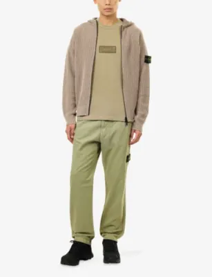 STONE ISLAND Reversible Full-Zip Wool Cashmere Hoody detail 2