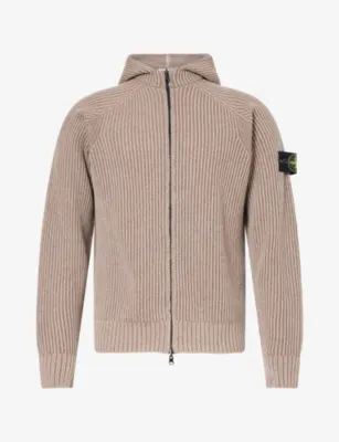 STONE ISLAND Reversible Full-Zip Wool Cashmere Hoody
