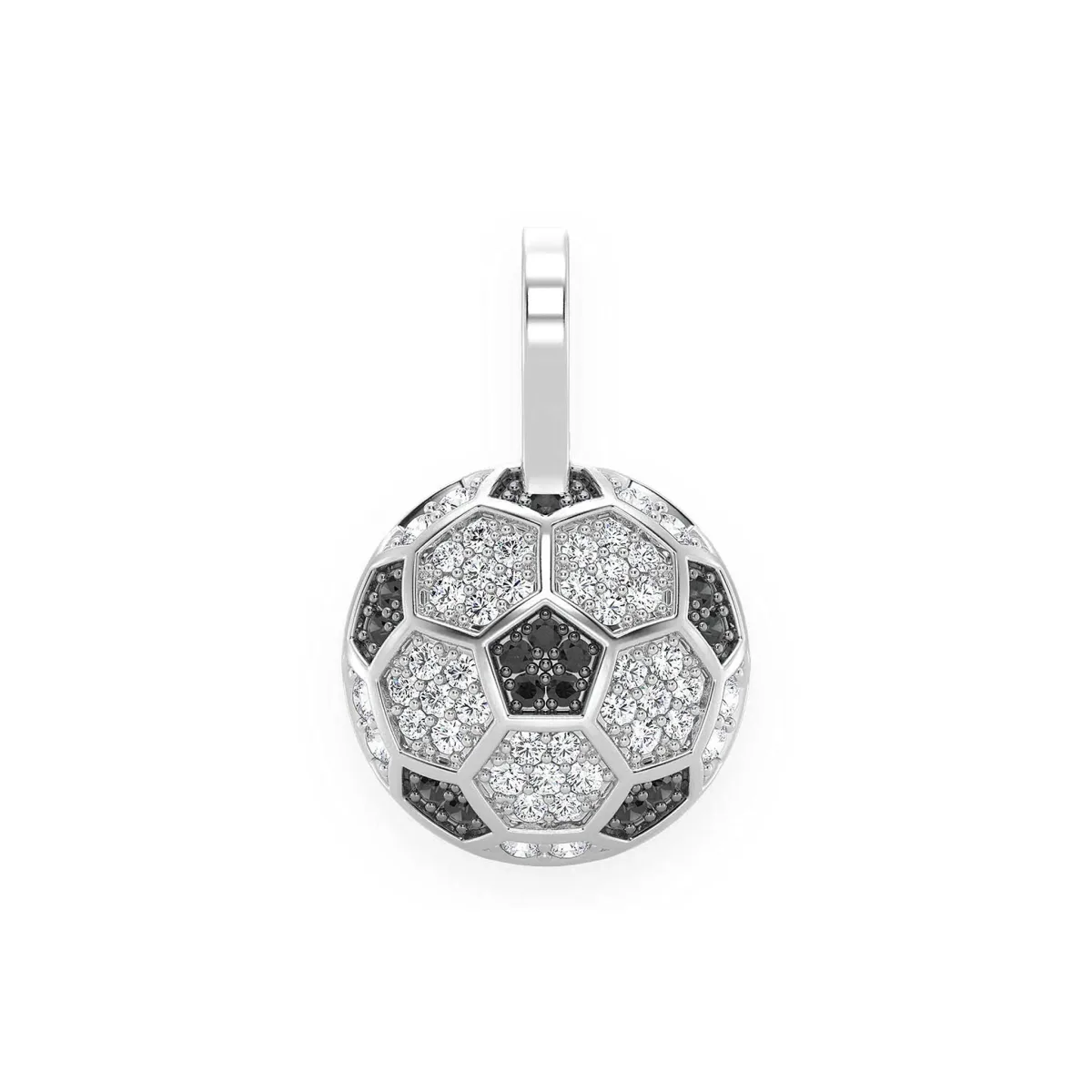 For Him Soccer Ball Diamond Pendant in White Gold – Pendant