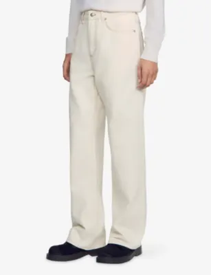 SANDRO Straight-Leg Relaxed-Fit Denim Jeans detail 3