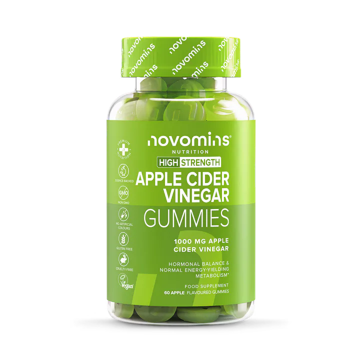 Novomins Apple Cider Vinegar 1000mg Apple Flavoured 60 Gummies