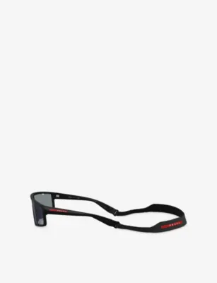 PRADA LINEA ROSSA PS A03S Rectangle-Frame Shell Sunglasses in BLACK, additional product view 2