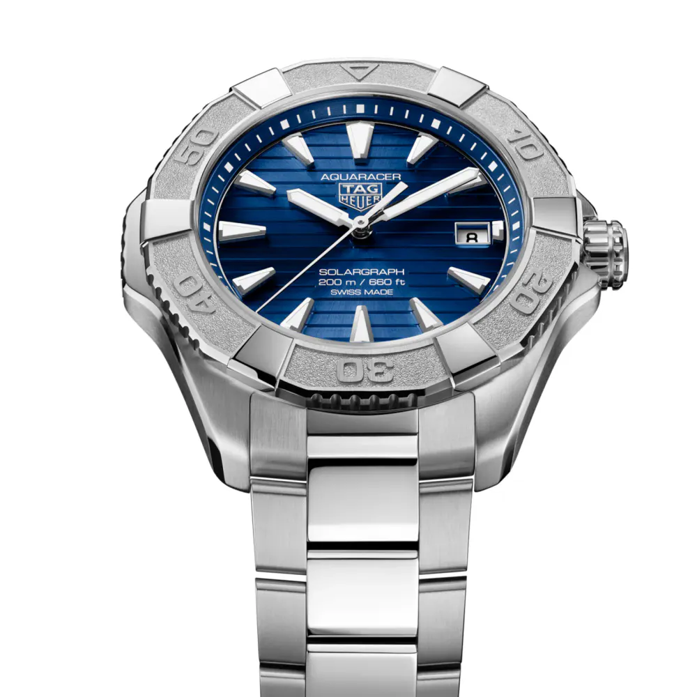 TAG Heuer Aquaracer Professional 200 Solargraph 40mm Mens Watch Blue in Blue, additional product view 2