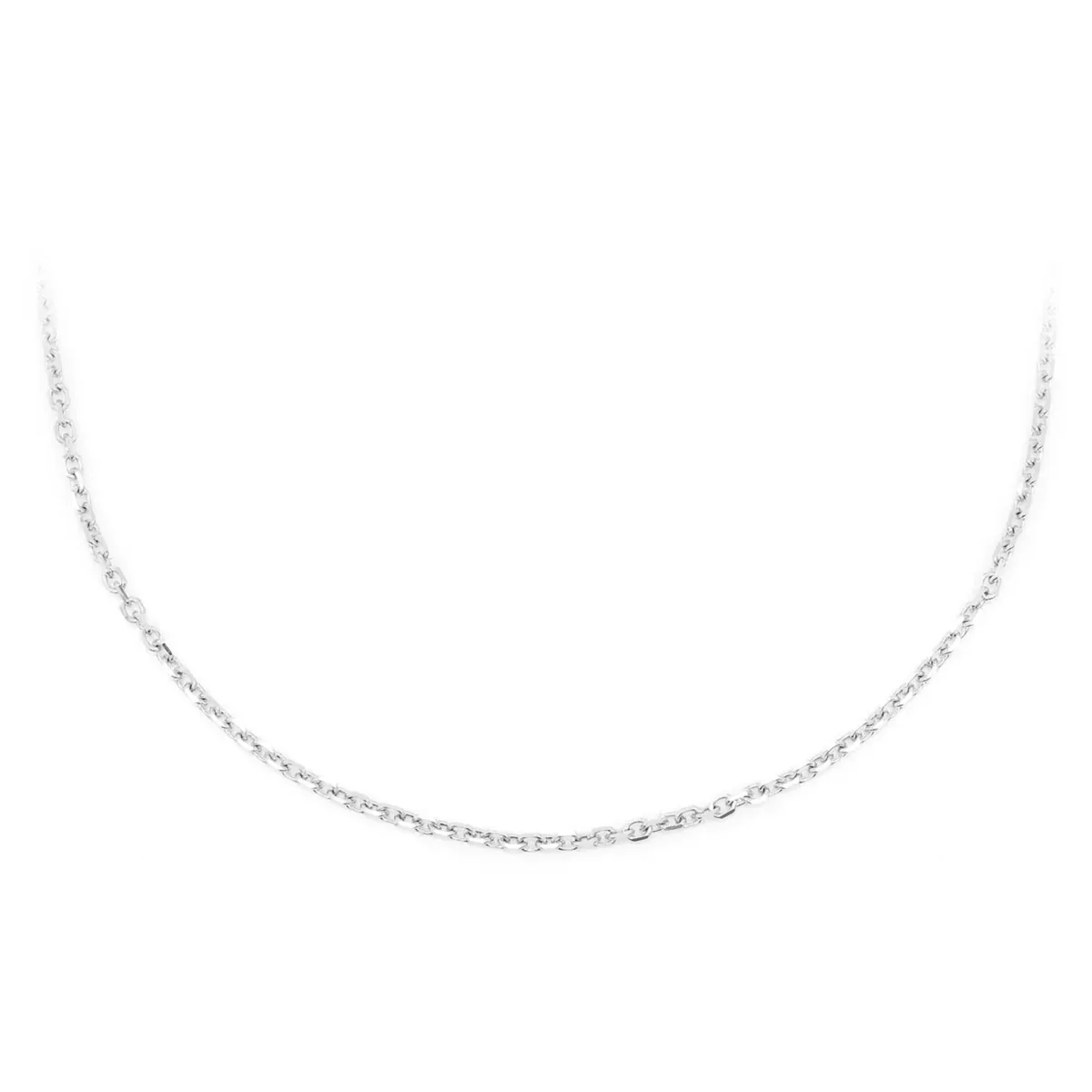 For Him Rolo Gold Chain in 1mm / White Gold / 18" – Chain