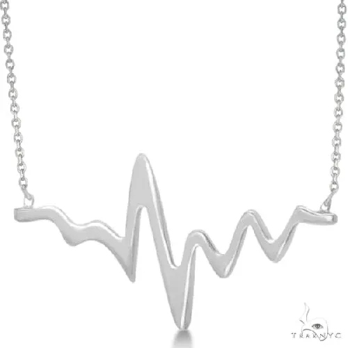 RINA - For Him FACTORY Heartbeat Pendant Necklace in 14k White Gold 49948 in Rose Gold – Pendant