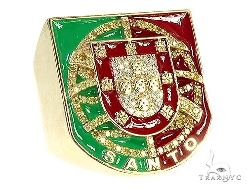 RINA - For Him CUSTOM Custom Made Portugal Flag Emblem Ring 66696 in Rose Gold / 10 – Ring