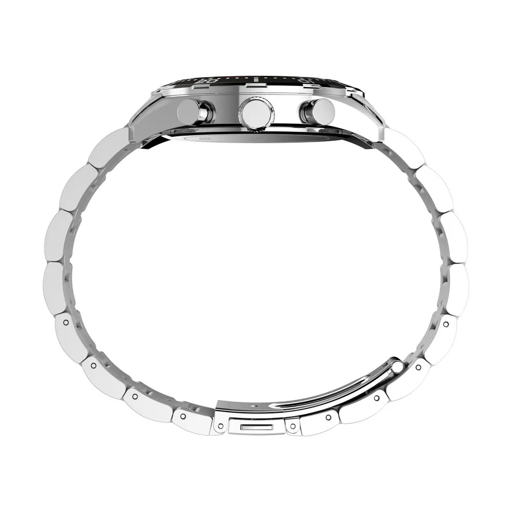 Timex Men's Trend Chrono Analogue Quartz Watch in Silver/Blue, additional product view 2
