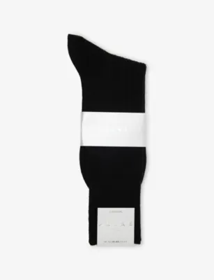 FALKE No 2 Finest Cashmere-Blend Crew-Length Socks - DARK NAVY - 9-9.5