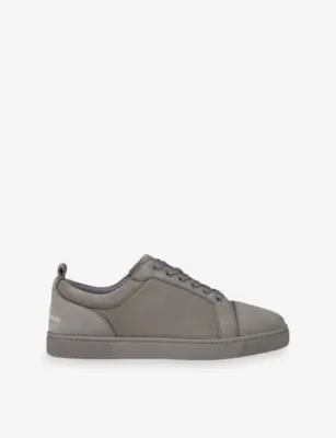 CHRISTIAN LOUBOUTIN Louis JR Canopy Suede Trainers - 5 in PHANTOM GREY – Mens | Trainers | Lace up trainers