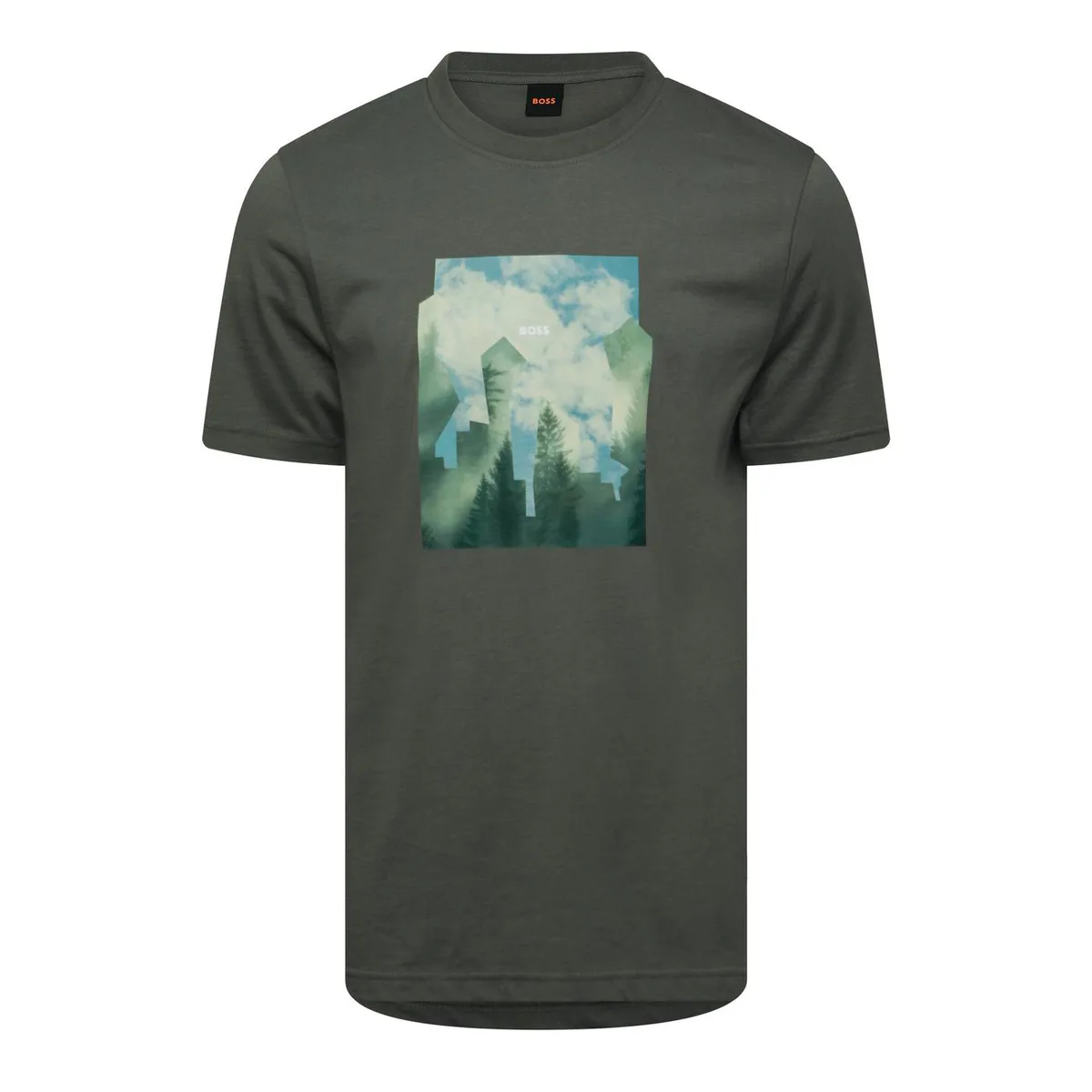 Boss Men's Cover Graphic Cotton Crew-Neck Short-Sleeve T-Shirt