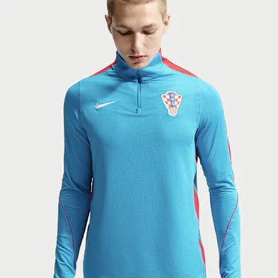 Nike Croatia 2026 Strike Drill Top Men's Nike Dri-FIT Football 1/2-Zip Drill Top - Laser Blue/Sport Red/White in Laser Blue/Sport Red/White – Nike men's and unisex