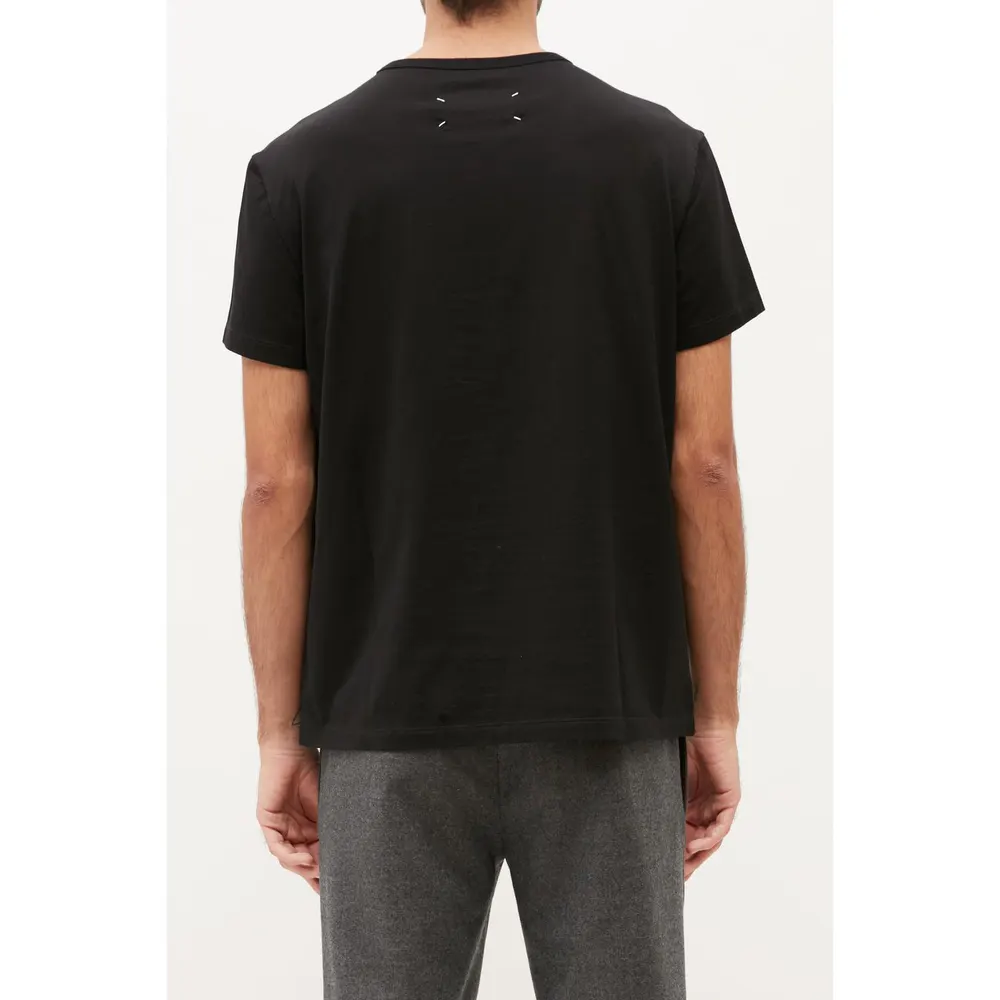 Maison Margiela Distorted Logo T-Shirt in Black/White, additional product view 3