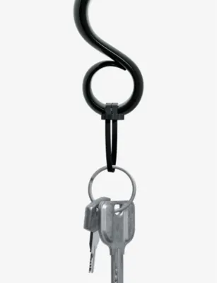 ALESSI Chrome-plated zamak key ring in BLACK, additional product view 2