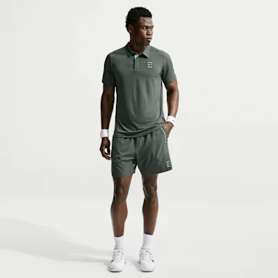 Nike NikeCourt Advantage Men's Dri-FIT 15cm (approx.) Tennis Shorts - Camo Green/Cucumber Calm/Cucumber Calm