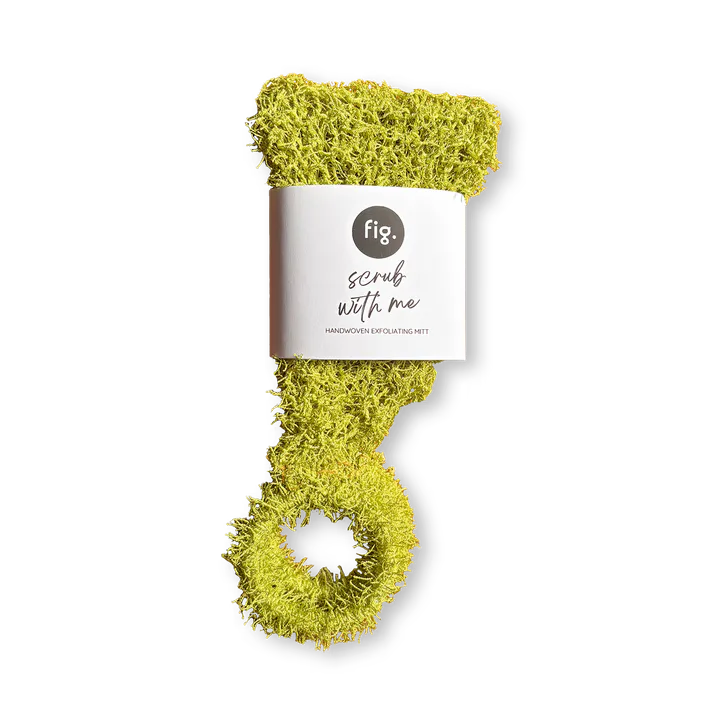 Fig Handwoven Exfoliating Shower & Bath Mitt - Back Scrubber - Orange