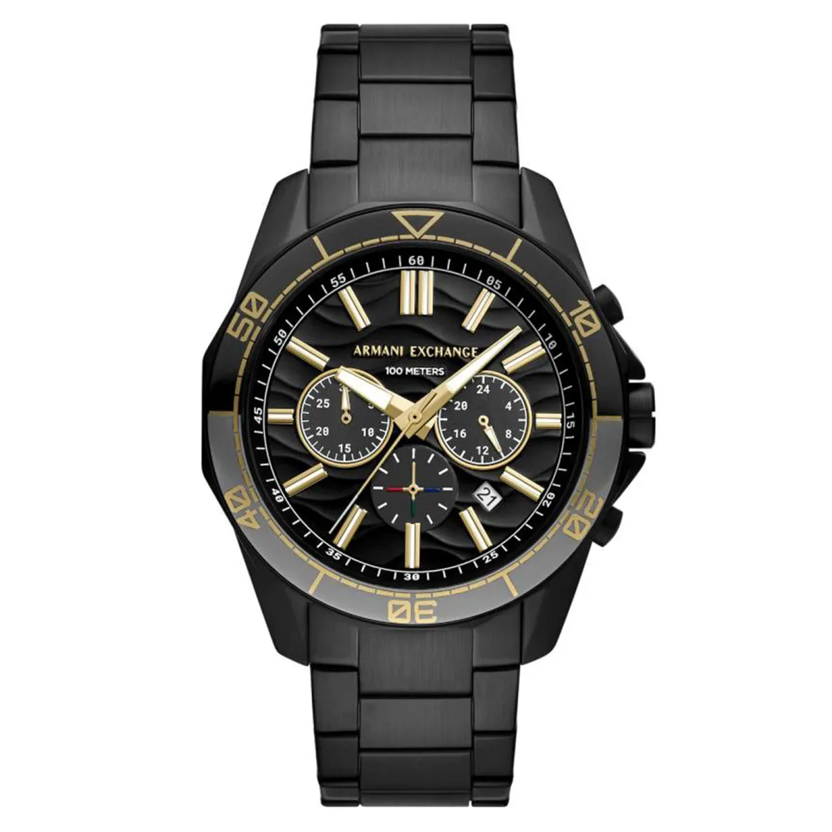 Armani Exchange Chronograph Black Stainless Steel Mens Watch