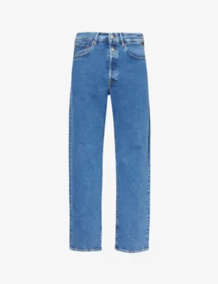 REPLAY Red Cast 9zero1 mid-rise straight-leg stretch-denim jeans - 32/30 in MID BLUE – Mens | Jeans | Straight Leg