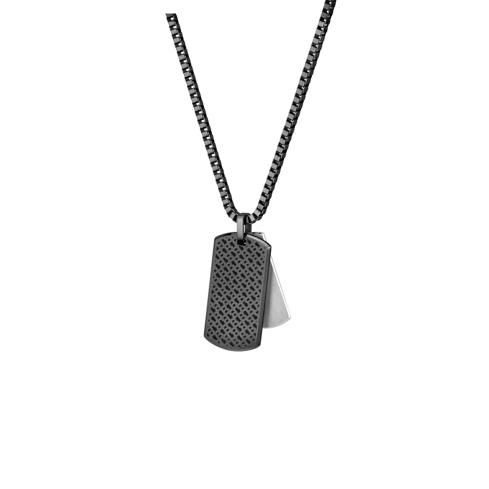 Boss Men's Devon Stainless Steel Pendant Necklace detail 3