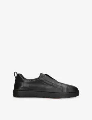 SANTONI Victory Unlined Leather Trainers - EUR 43 / 9 UK MEN