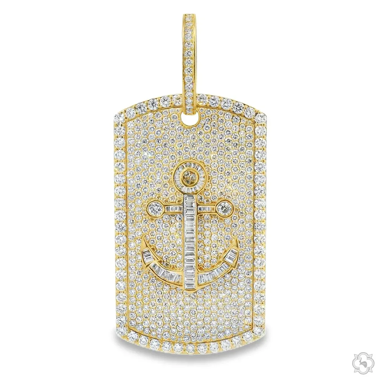 RINA - For Him CUSTOM CVD Anchor Diamond Dog Tag Pendant 70745 in Rose Gold – Pendant