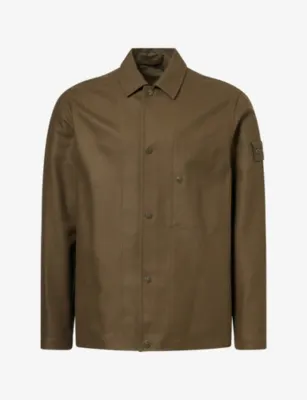 STONE ISLAND Ghost Flannel Wool-Blend Shirt