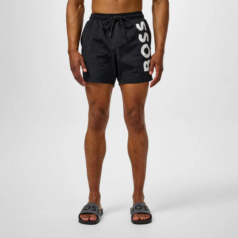 Boss Men's Octopus Swim Shorts with Bold Branding detail 2