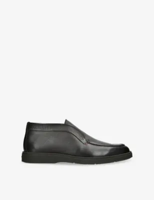 SANTONI Detroit Leather Loafers - Dark Brown - EUR 41 / 7 UK MEN in GREY/DARK – Mens | Loafers