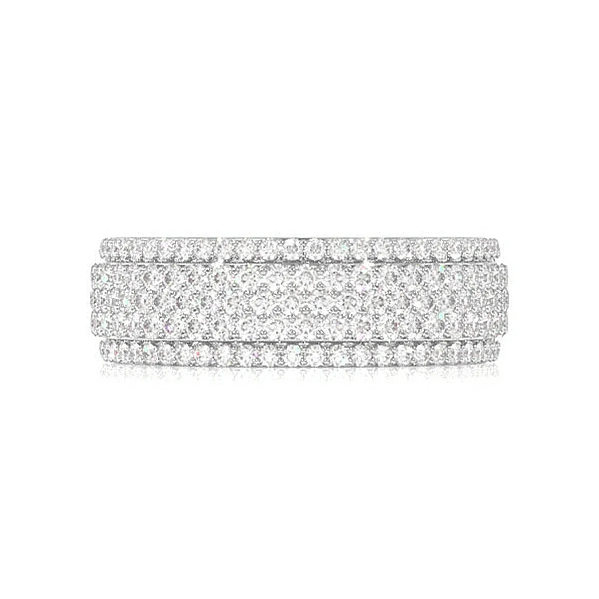 For Him Multi Row Pavé Diamond Band in Rose Gold / Lab Grown Diamond – Ring