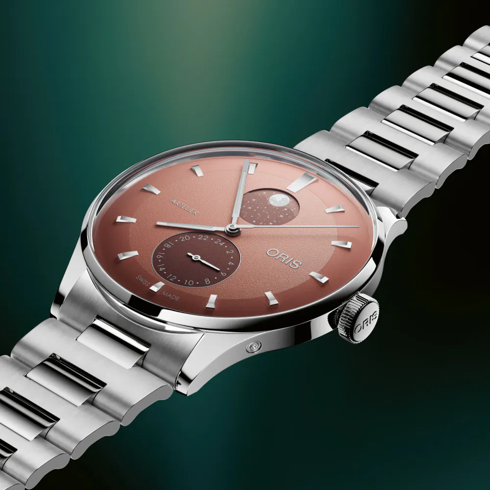 Oris Artelier Complication 39.5mm Mens Watch Brown in Brown, additional product view 3