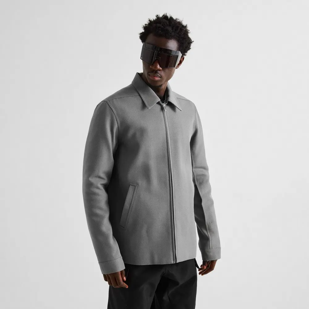 Rick Owens Brad Jacket in Steel, additional product view 3