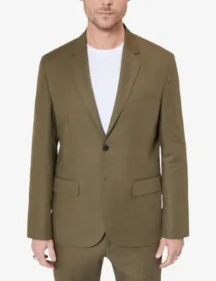 THE KOOPLES Lapel-Collar Single-Breasted Cotton and Linen-Blend Jacket detail 3